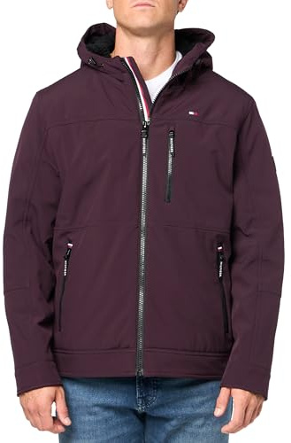 Tommy Hilfiger Men's Soft Shell Sherpa Lined Performance Jacket, Port, L