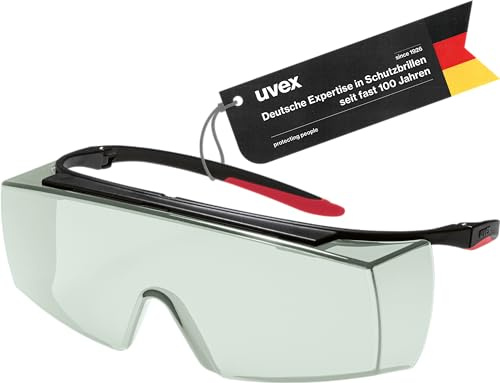 Uvex super f OTG 9169 - Überbrille für Brillenträger - Schutzbrille vor Infrarot, UV, Schweißen - Augenschutz für HPL/IPL-Haarentfernung - metallfrei, Anti-Beschlag & kratzfest 46% (IR-ex 1,7)
