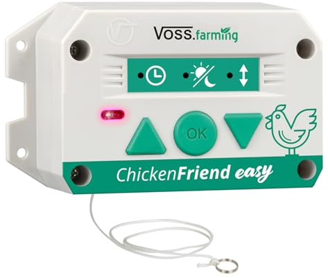 VOSS.farming Steuerung ChickenFriend Easy automatische Hühnertür, Hühnerklappe, Türöffner für Hühnerstall