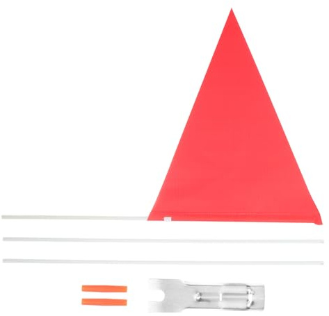 SEWACC Bandera para Bicicleta Infantil Mástil de Fibra de Vidrio Sólido Roja Resistente al Desgarro y Segura para Ciclismo Adecuado para Bicicletas Scooters y Remolques