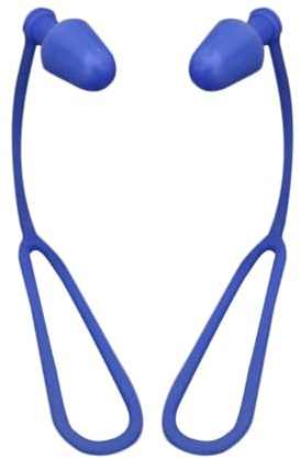 DECHOUS Clip per Naso in Silicone Impermeabili con Cordino per Protezione Nasale Nella Doccia e Nuoto Adatti a Adulti e Ragazzi Colore Blu