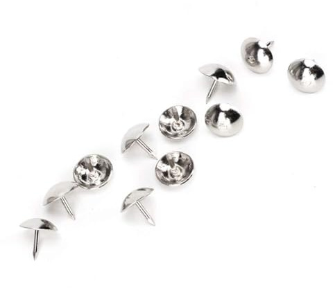 KIMISS Tachuelas Decorativas para Muebles - 300 Piezas Clavos de Tapicería Retro Hierro Plata Blanco Caja de Regalo de Joyería - Tachuelas de Tapicería para Decoración de Muebles