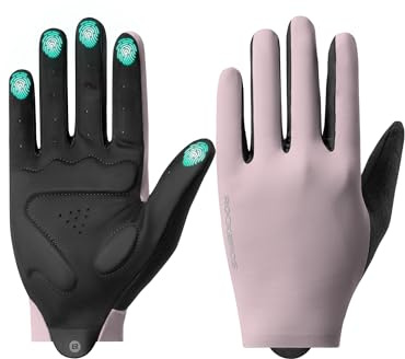 ROCKBROS Guantes de Ciclismo para Hombre Mujer, Antideslizantes y Amortiguadores con Acolchado SBR, Transpirable, Compatibles con Pantallas Táctiles para MTB, Bicicleta de Carretera