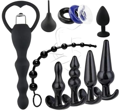 Erotic Set 11 Svarta Multifunktionella Par GåVor Med HöG Elasticitet Ringar, Inomhus Roligt Silikon Kit LäMplig FöR HöFt öVningar - Q