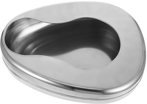 Toyvian Bacinilla y Tamaño Compacto de Acero Inoxidable Portátil Diseño Versátil para Hombres y Mujeres en Hospitales y Hogares de Ancianos