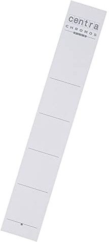Centra Ersatz-Rückenschilder für 50 mm Ordner mit Rückenschild-Taschen, 10 Stück aus Karton, Kurz und schmal, 30 x 190 mm, weiß, 290216