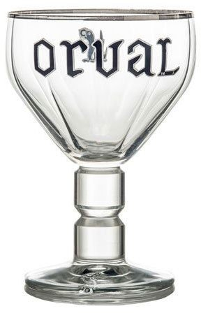Orval Calice à bière à bord argenté belge