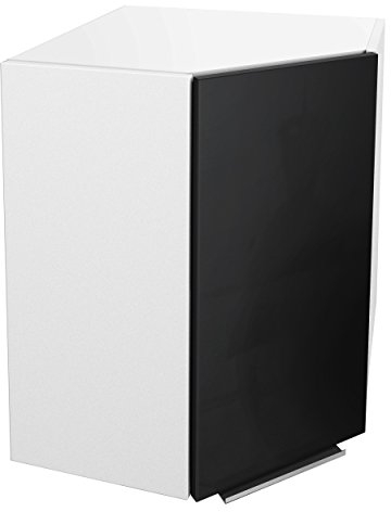 Berlioz Créations CG58HN Eckhängeschrank für Küche, in schwarzem Hochglanz, 58 x 58 x 70 cm, 100 Prozent französische Herstellung