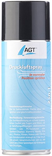 AGT Druckluftspray: 2in1-Druckluft- und Kältespray bis -40 °C, 400 ml, brennbar (Druckluftreiniger, Druckgas, Sprühflasche)