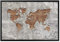 Fußmatte - Shabby Beton Backstein Weltkarte, Größe HxB: 60cm x 85cm