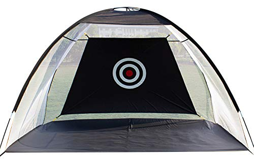 Porfeet Golf Trainingsnetz, Indoor Outdoor Garten Grünland Golf Übungsnetz Käfig Zelt Trainingsgeräte Schwarz 2m