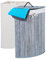 Relaxdays Cesto Portabiancheria in Bambù, Pieghevole, con Coperchio, 60 L, 2 Sacchi, Triangolo, 66x49,5x37 cm, Grigio