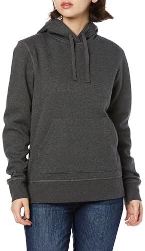 Amazon Essentials Women's Regular-Fit Midweight Fleece Pullover Hoodie with Kangaroo Pocket, Charocoal Heather, 3X