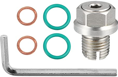 X AUTOHAUX 1 Set M13-1,5 x 15 mm Oversize Huckepack-Ölablassschraube Edelstahl selbstschneidende Ölwanne Gewinde Reparaturset für Auto Motorrad Silberton