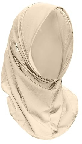 YARRASPORT Hijab - Deporte para enhebrar, Burkini musulmán, Khimar práctico y elegante, vela para el deporte, color carne, Talla única
