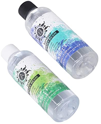 Epoxidharz-Klarbeschichtung, Hochglänzend, Selbstentschäumend für Bastelornamente, 100 Ml Epoxidharz-Set für Klebearbeiten, Kunstharz-Holzarbeiten