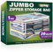 1 Pack 20 Gallon Large Storage Bag for Clothes, Zipper Clothing Storage Bag, Clear Organizer with Reinforced Handles, for Comforters Blankets Pillows Bedding