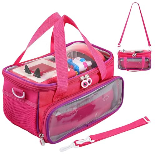 TIANHENGMart Étui de transport élégant et portable pour ensemble Toniebox Protégez vos jouets musicaux lors de vos déplacements, rose, 10 x 6 x 5.9 inches, Moderne