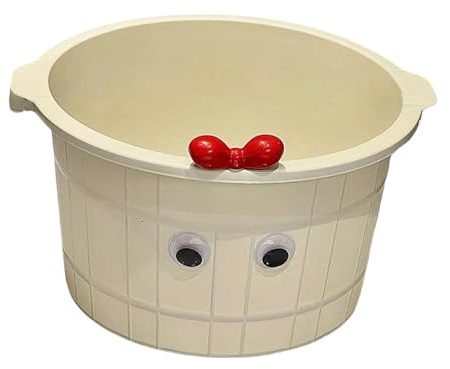 LeeQinersw Bacinella Pediluvio Vasca per Piedi Catino per Ammollo Secchio Portatile in PP con Punti Massaggianti Integrati Adatto per Uso Domestico per Adulti, Bianco