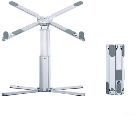 Station d'accueil pour ordinateur portable, 10 ports en aluminium avec rotation à 360° réglable en hauteur pour installation de travail Ergonoc Portable Pliable Voyage d'affaires (support)