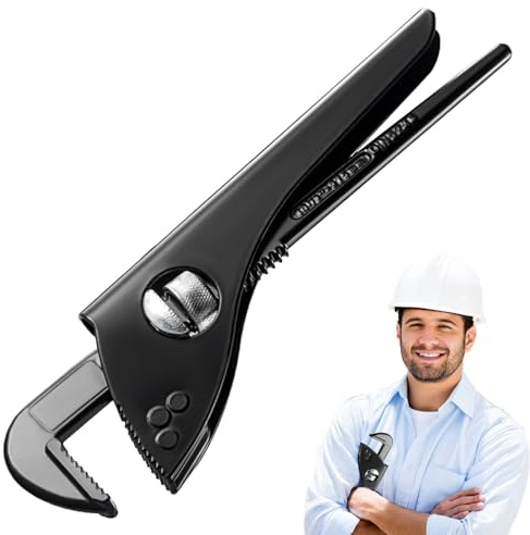 Rohrzange – Robuster kurzer Griff aus kohlenstoffreichem Stahl | Rohrschlüssel Werkzeug für kreisförmige geformte Rohre | Spannventil-Einstellklemme