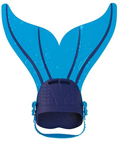 Kids Children Swimming Fins Training Flipper Mermaid Swim Fin Swimming Foot Flipper Diving Feet Tail Monofin (blue)
