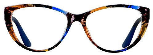 ANDWOOD Blue Light Blocking Glasses Women Bluelight Blocker Computer Cateye Clear Cat Eye Eyeglasses Frame Pattern