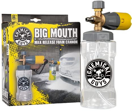 Chemical Guys EQP324 Big Mouth Max Release Foam Cannon (Car Wash, Home Wash & Boat Wash Foam Cannon That Connects to Your Pressure Washer) 34 oz Bottle