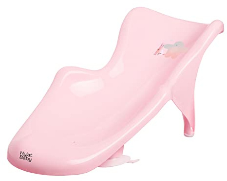 Hylat Baby Transat bain bébé - aide précieuse pour le bain des nourrissons et des bébés de la naissance à environ 6 mois, Couleur:rose, Motif:Friends