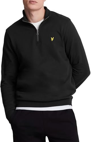 Lyle & Scott Premium Troyer Herren – 100% Baumwolle | Half Zip Sweatshirt mit Basic Design | XS-XXL