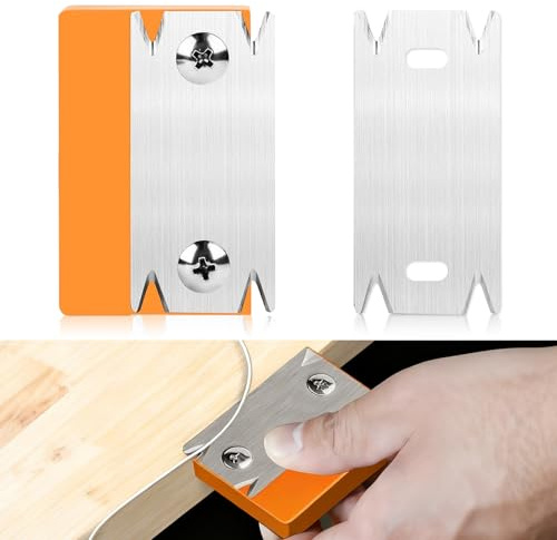 Infreecs Furnierkantenschneider mit 1 Ersatzklinge, Kantenschneider Umleimer, Kantenschneider für Holzbearbeitung, Kantenhobel Für Holz PVC ABS Kantenschneider Umleimer (Orange)