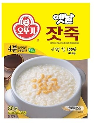 Ottogi Pine Nut Rice Porridge Mix, Ready to Cook, 80g