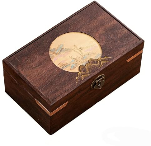 Da Hong Pao Tee-Geschenkbox, 330 g, Holzbox und Porzellandose