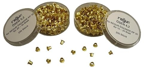 250 Messingösen Ösen Lochverstärker für Regur EP30 3,2 mm