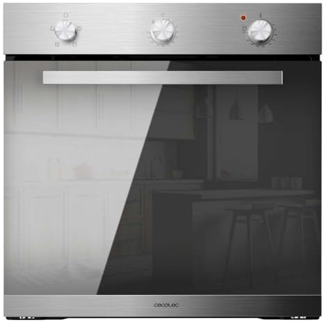 Cecotec Horno Integrable Bolero Hexa C136000 Mirror Time A 2800W, 77 L de capacidad, 4 Funciones, Timer, Steam Assist, Steam EasyClean, Cooling Fan, Triple Glass, Clase Energética A