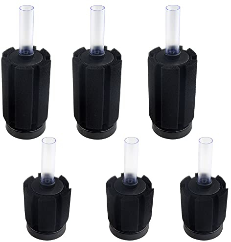 WMYCONGCONG 6 PCS Fish Tank Aquarium Soft Biochemical Sponge Filter, 2 Sizes