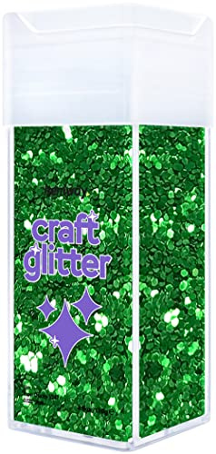 Hemway Craft Glitter Shaker Emerald Green 110g Super Chunky | for Resin & Epoxy Crafts, Christmas Art Supplies, Nail, Body, Face, Eye, Festival, Crafting, Slime, Sparkle