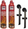Mini extintor de incendios I extintor aerosol para casa coche apaga fuegos mini extintor para cocina camping camper Hogar spray extintor protección incendios en Cualquier Lugar I 2x500ml con soporte