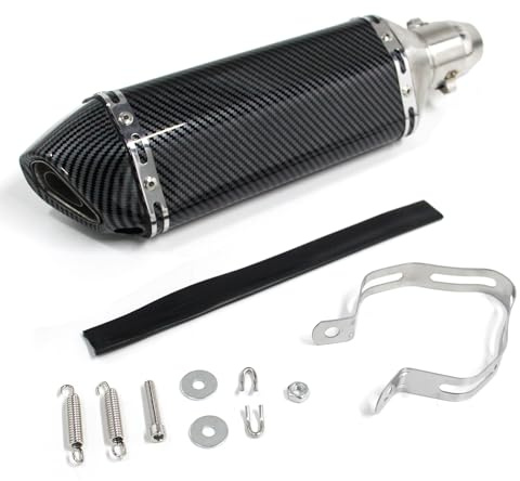 1.5'' 2 Système Silencieux D'échappement Universel Pour Moto, Tuyau D'échappement en Acier Inoxydable à Manchon Coulissant de 38 51 mm, pour Grom ATV Dirt Street Bike Scooter Quad