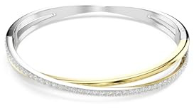 Swarovski Bracelet-jonc Hyperbola, Taille ronde, Blanc, Finition mix de métal