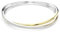 Swarovski Hyperbola Bangle Bracelet, Overlapping Design with Clear Round-Cut Crystals in a Mixed Metal-Finished Setting, Size M, Part of the Hyperbola Collection