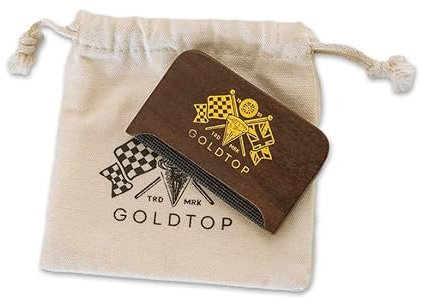 GOLDTOP North Cashmere - Peine de bolitas de madera de nogal negro – Afeitadora y desbobbler de tela de lujo para suéteres de punto, cachemira y lana fina – Cepillo removedor de pelusas de madera para