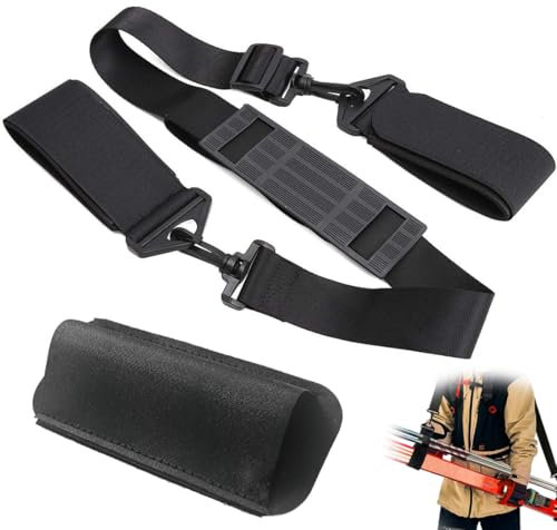 IKOPFLN Universaler Ski Ski Tragegurt -Verstellbarer Tragegriff für Ski und Skistöcke - mit Skistock-Halter Ski Schulterträger mit Gepolstertem Klettverschluss - Ergonomischer Skiträger Handgriff
