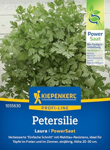 Kiepenkerl Profi-Line Petersiliensamen Laura 1055630 - Powersaat mit verbesserter Einfache Schnitt mit Mehltauresistenz - Pflanzen Samen, Saatgut, Kräutersamen
