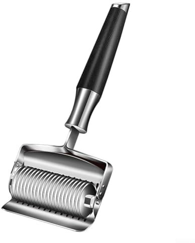 FACULX Taglierina manuale per tagliatelle, in acciaio inox, per tagliare l'aglio, per spaghetti e impasti, utensili da cucina (B)