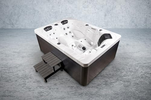 American Outdoor Whirlpool Modena 220 x 156 cm – 3 Personas – 77 boquillas – Control Gecko – Luz LED de Color – Tratamiento de Agua UV – Aislamiento Completo – Incluye Cubierta térmica y Ayuda