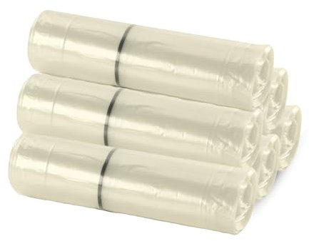 Bottari 60 Sacchi Immondizia 110L 70x110 cm con Laccetti di Chiusura, Trasparenti, Sacchi per Spazzatura Resistenti, 6 Rotoli da 10 Pezzi