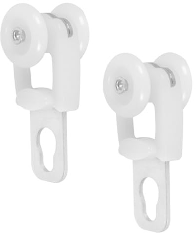 ANCLLO 22 Rodillos para rieles de Cortina con Ruedas gemelas, para rieles de 360°, con Ganchos deslizantes