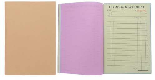 Angoily 2 Pièces Carnet Factures Anglais pour Petites Entreprises Formulaires Travail Maintenance Reçu Commande Bloc Devis Auto et Services Polyvalents