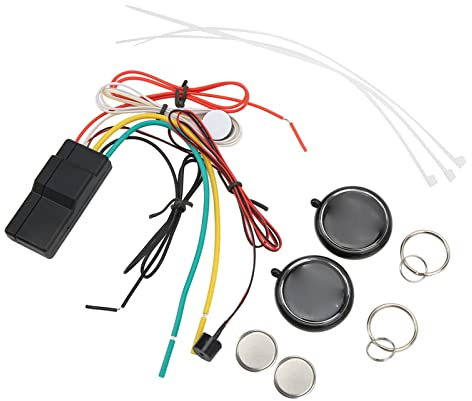 AKLOSIPY di Allarme per Ingresso Senza Chiave con Blocco Motore per Immobilizzatore per Auto .4GHZ per Veicoli a 12 V - Dispositivo Antifurto e Dirottamento con Allarme di Bassa Tensione